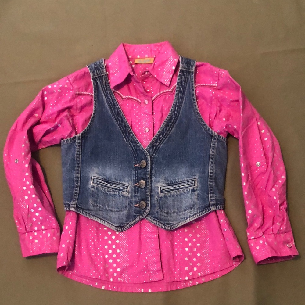 WRANGLER girls size L (10”) long sleeve shirt